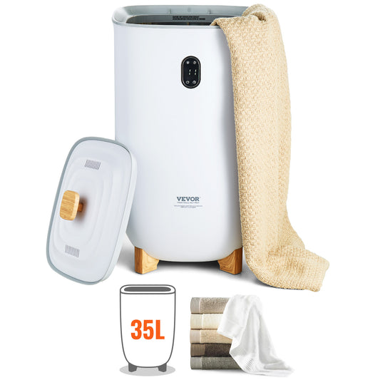 US Local VEVOR 35L Large Towel Warmer Bucket With LED Screen Drying Fuction & Timer White
