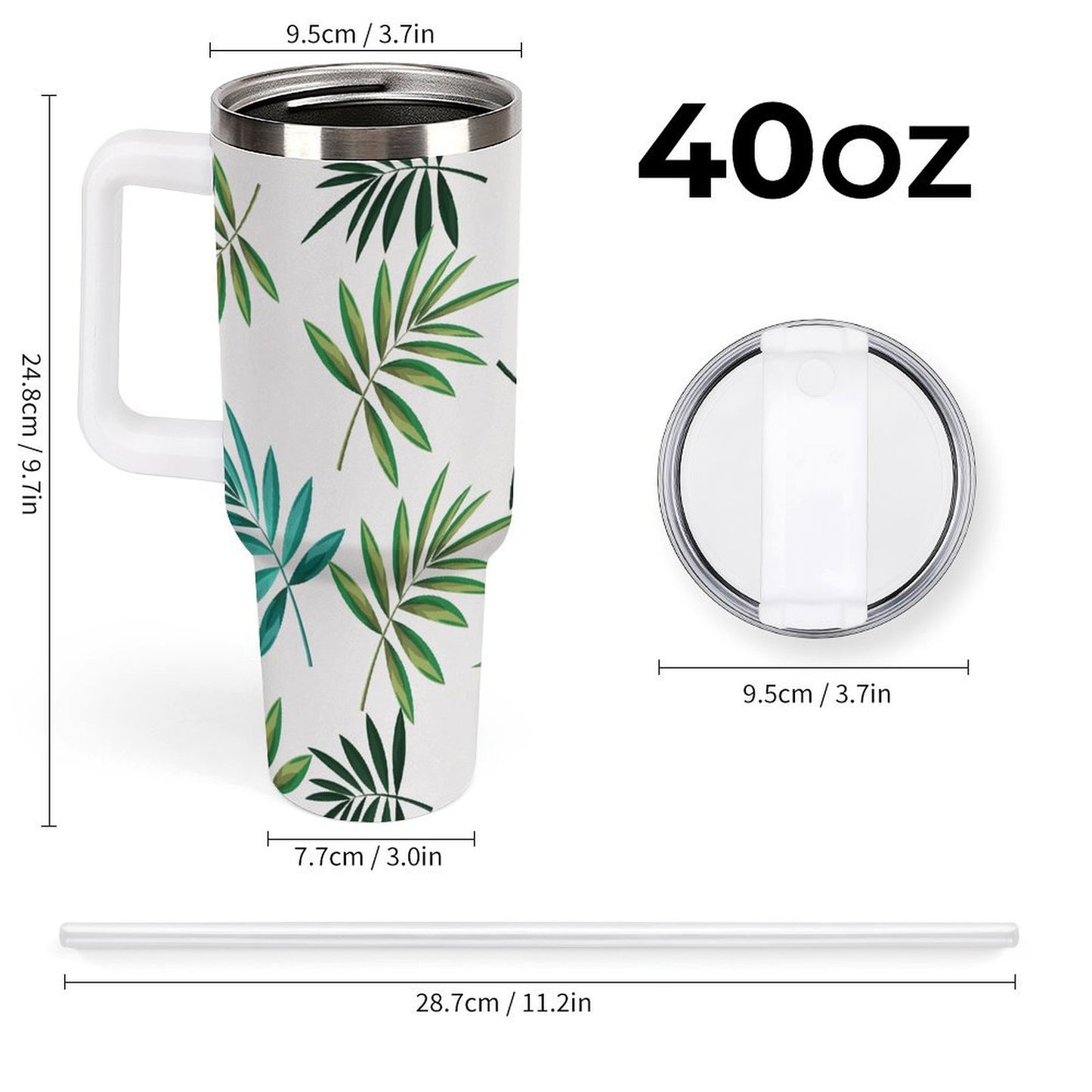 PHDT00057 POD US Local Tumbler 40 oz Large Capacity Car Cup Leaves, Summer