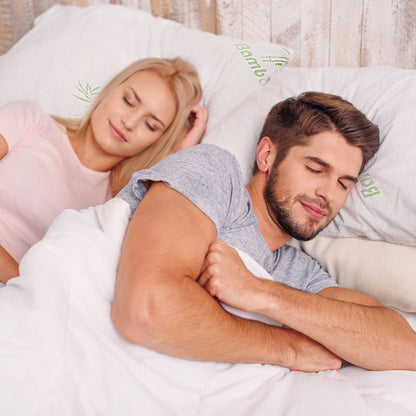 US Local Bamboo Memory Foam Pillow With Washable Pillowcase