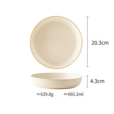 US Local Pure Color Matte Ceramic Plate