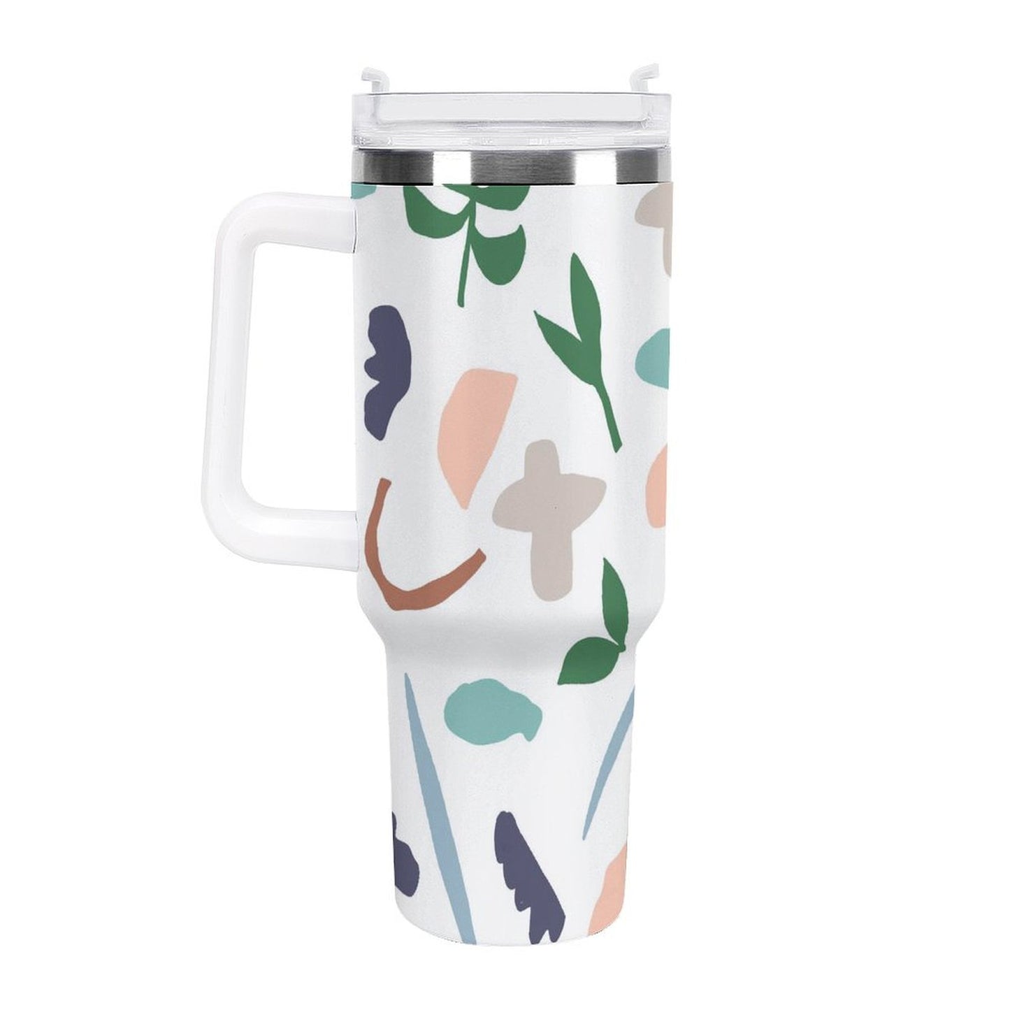 PHDT00041 POD US Local Tumbler 40 oz Large Capacity Car Cup Spring Summer, Abstract, Flowers