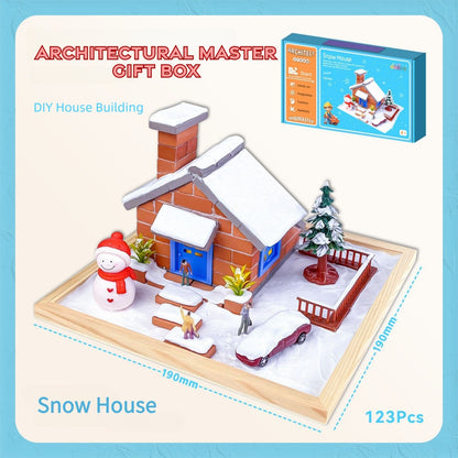 US Local Children's Puzzle Toy Snow House Holiday Gift Box