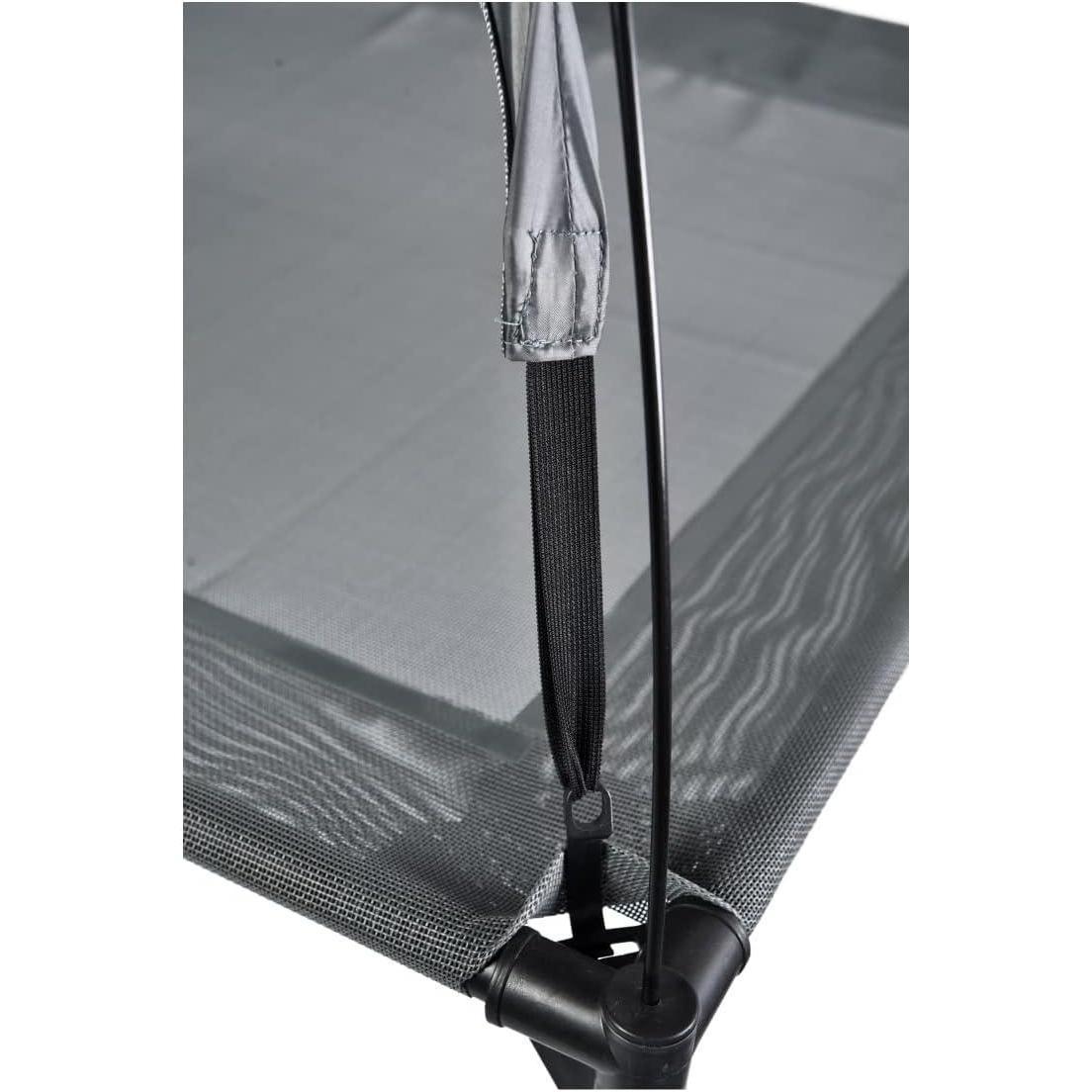 US Local Outdoor Portable Grey Pet Dog Bed With Awning