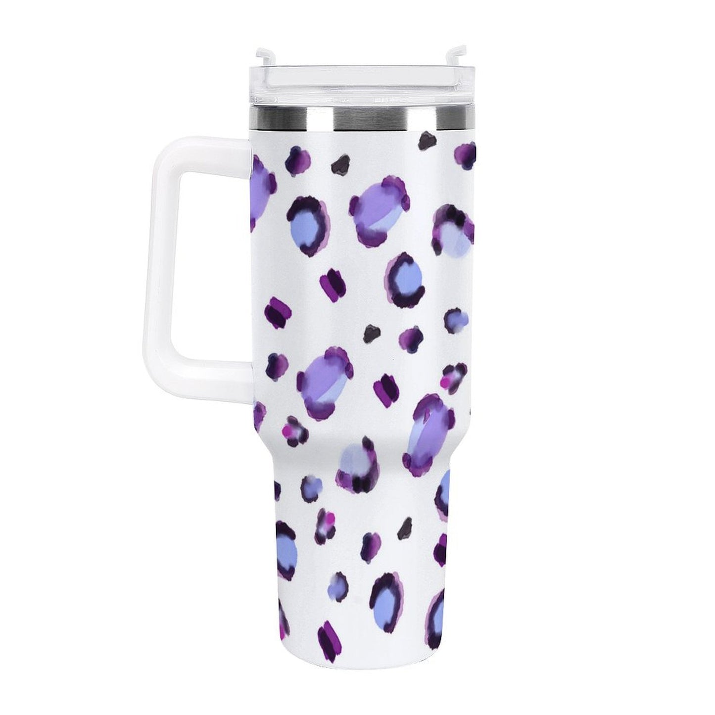PHDT00437 POD US Local Tumbler 40 oz Large Capacity Car Cup Purple Leopard