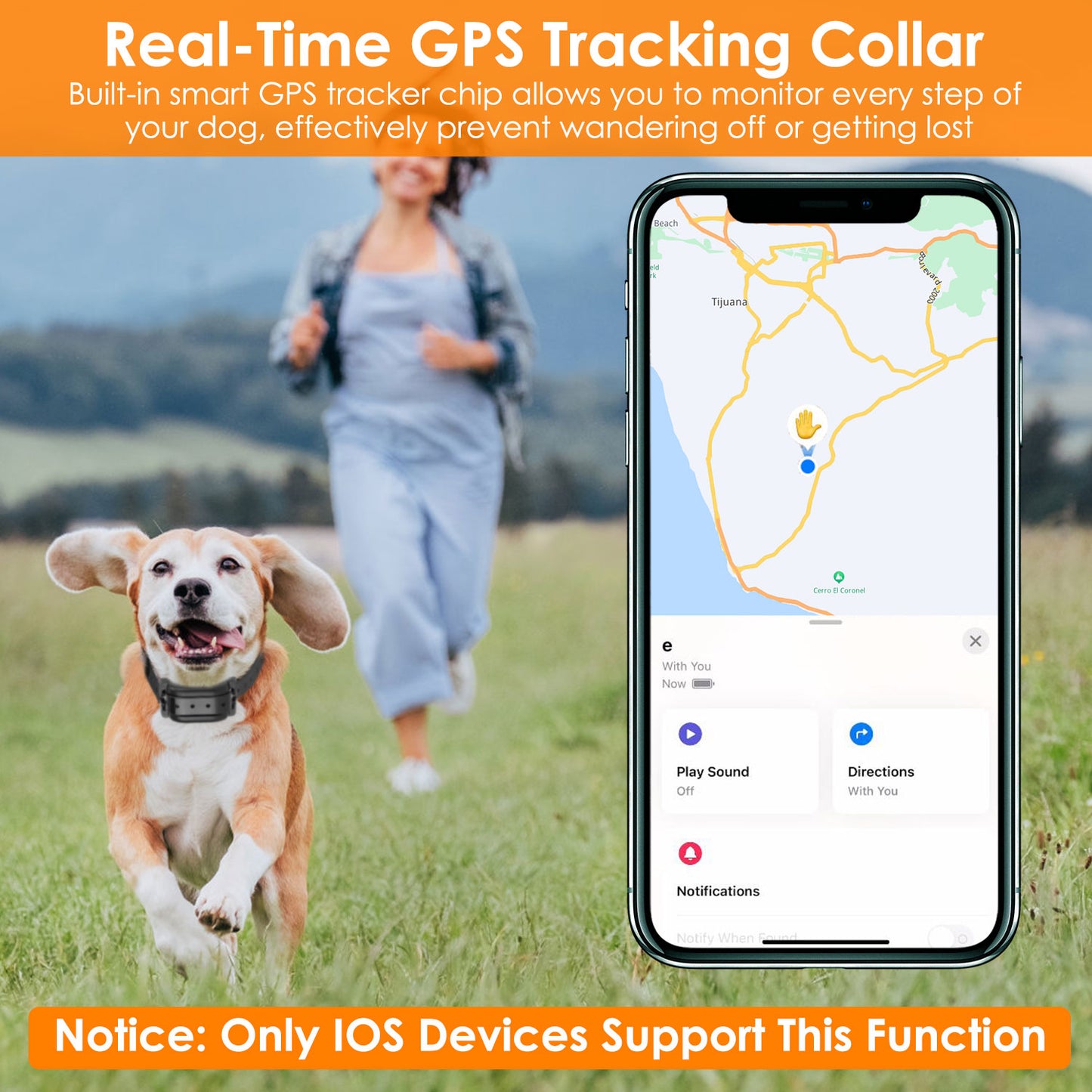 US Local 1Set 328FT Electric Wireless Dog Fence System With GPS Location Monitor Collar Receiver Rechargeable Beep Vibration Fence System For Small Medium Large Dogs