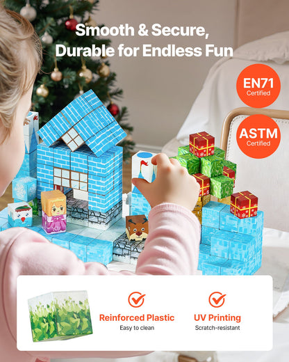 US Local Magnetic Blocks 150 PCS Glacier Castle Set STEM Montessori Sensory Toys