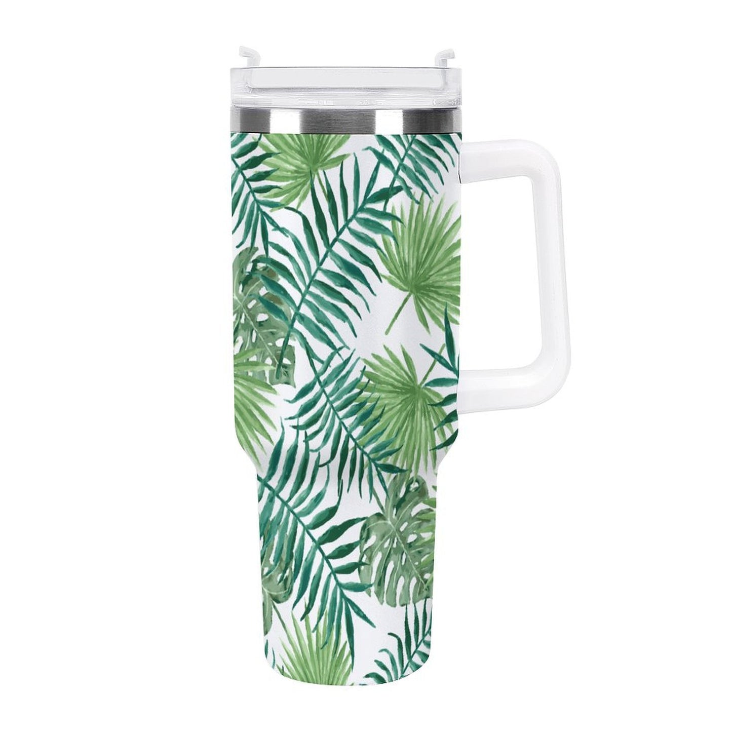 PHDT00392 POD US Local Tumbler 40 oz Large Capacity Car Cup Leaves, Jungle
