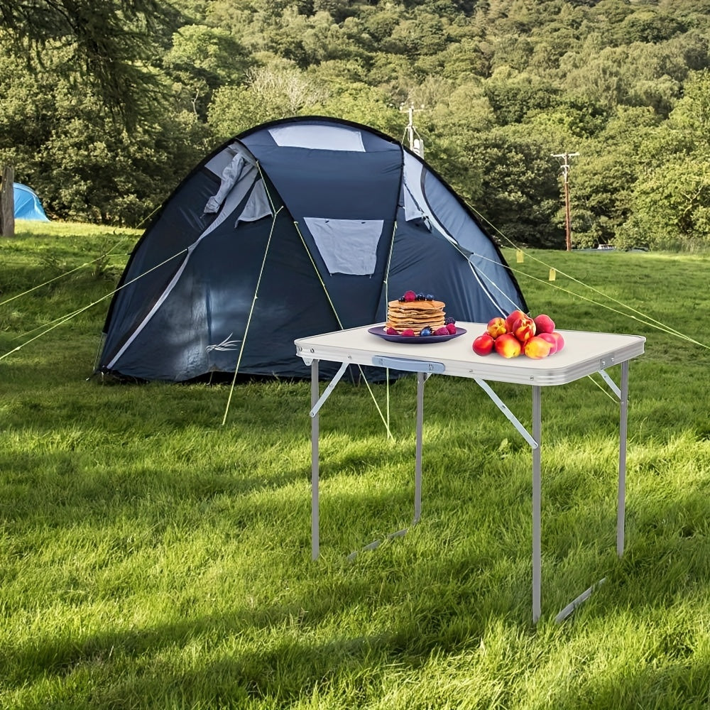 US Local Aluminum Portable Folding Camping Table With Handle, Providing Extra Storage Space For Large Picnic Tables