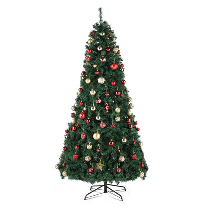 US Local 7ft Automatic Tree Structure PVC Material 450 Lights Warm Color 8 Modes 1050 Branches Christmas Tree Green