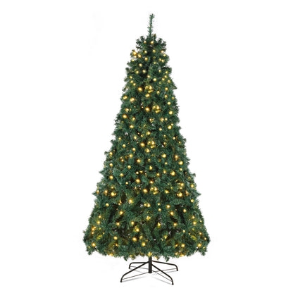US Local 7ft Automatic Tree Structure PVC Material 450 Lights Warm Color 8 Modes 1050 Branches Christmas Tree Green