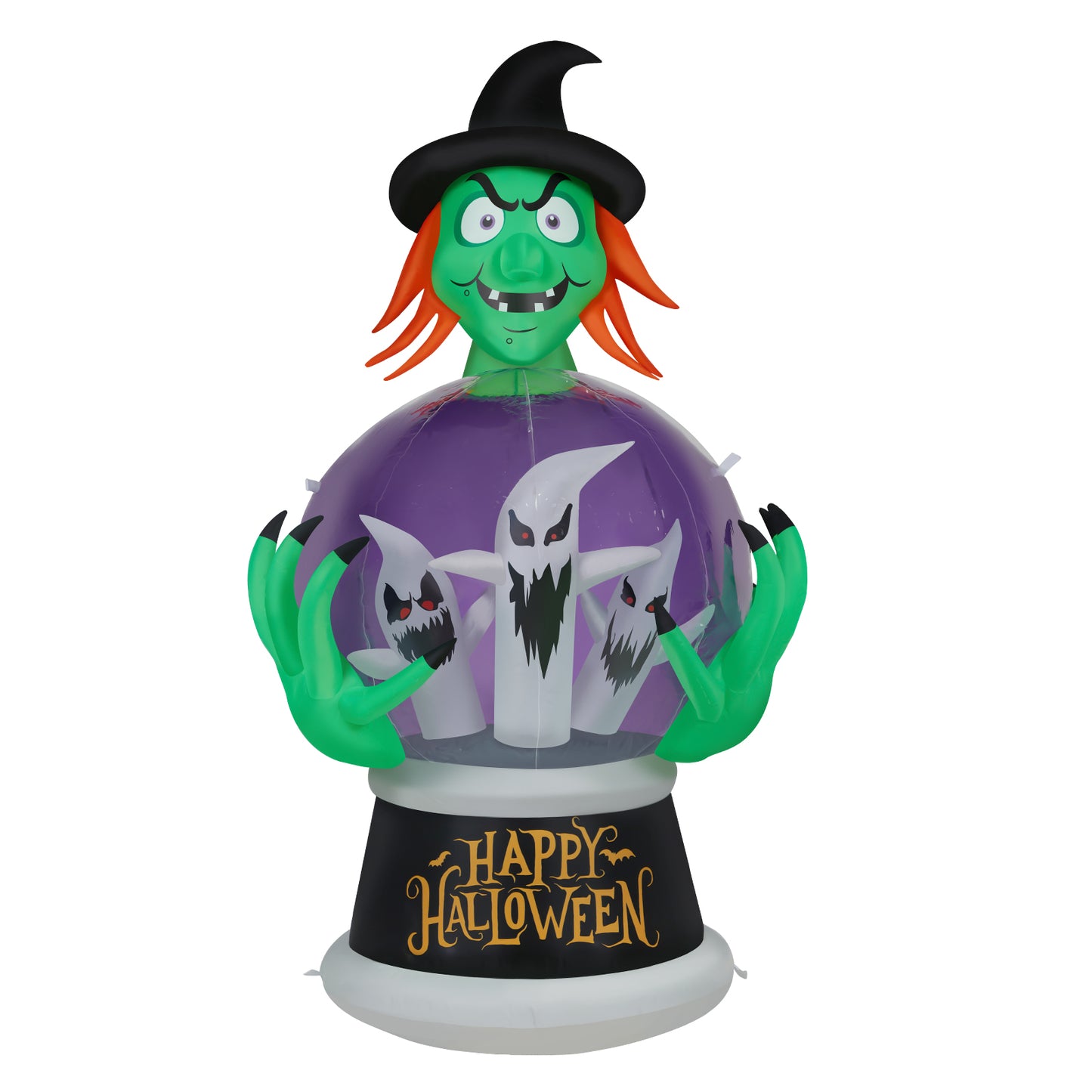 US Local 5.9ft Witch & Crystal Ball Inflatable Halloween Decoration