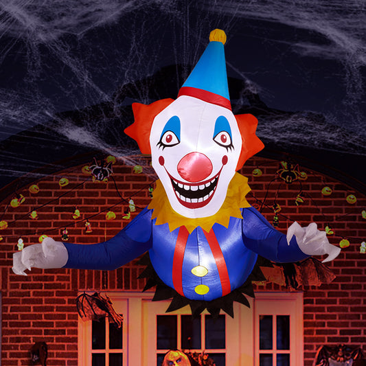 US Local 3.3 FT Halloween Inflatable Clown Broke Out from Window Outdoor Decorations, Scary Blow up Decor with Built-in LED Lights for Holiday Party Yard Lawn Garden Decor Indoor Outdoor