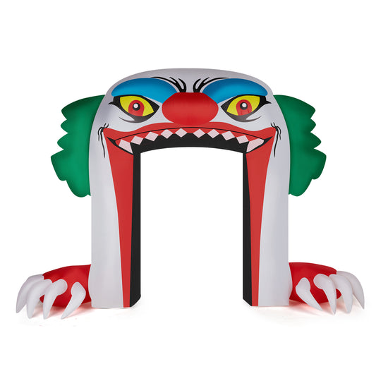 US Local 8.9 FT Halloween Inflatables Clown Archway Outdoor Decorations, Scary Halloween Giant Clown Blow up Decorations with Built-in LED Lights for Holiday Party Front Yard Lawn Garden Decor