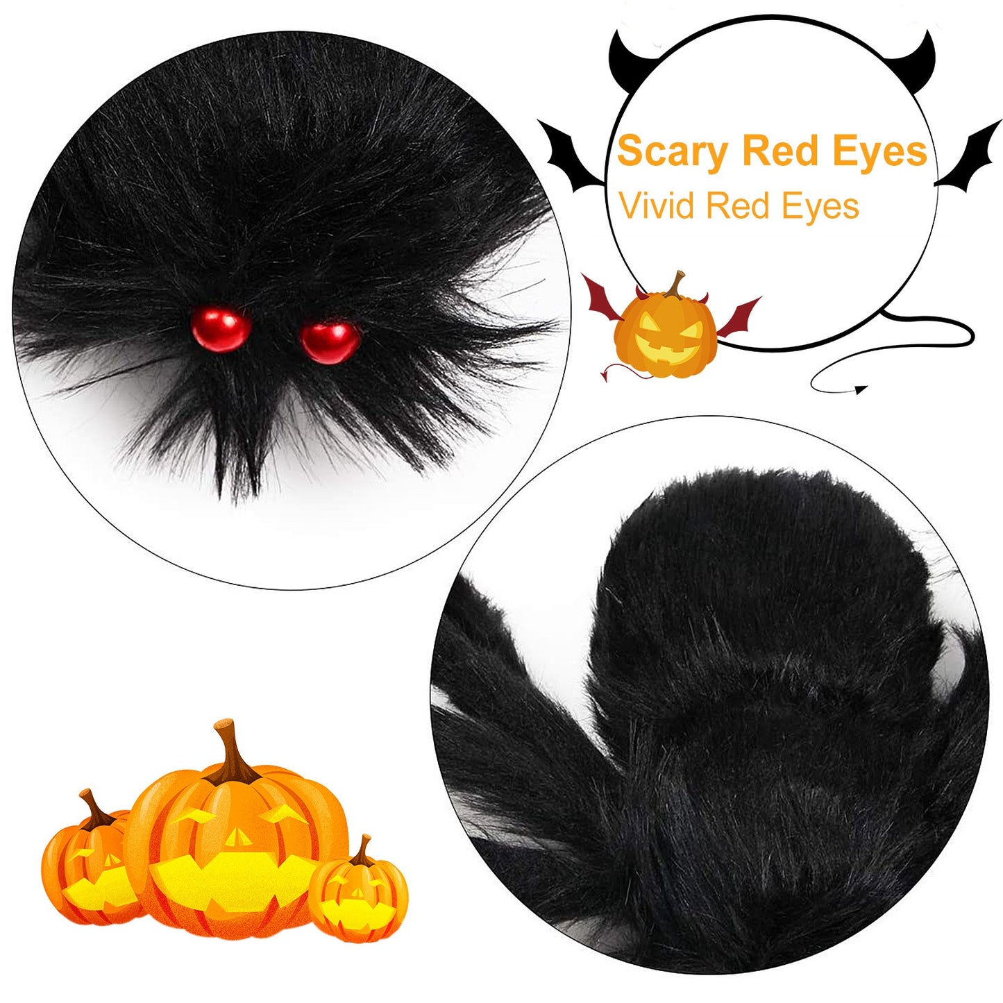 US Local Halloween Decorations Spider Outdoor 49inch Halloween Spider with 126 inch Tarantula Mega Spider Web Hairy Poseable Scary Spider Outdoor Yard Creepy Decor Spider Stretch Cobweb