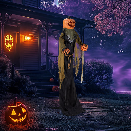 US Local 7ft Pumpkin Halloween Standing Decoration
