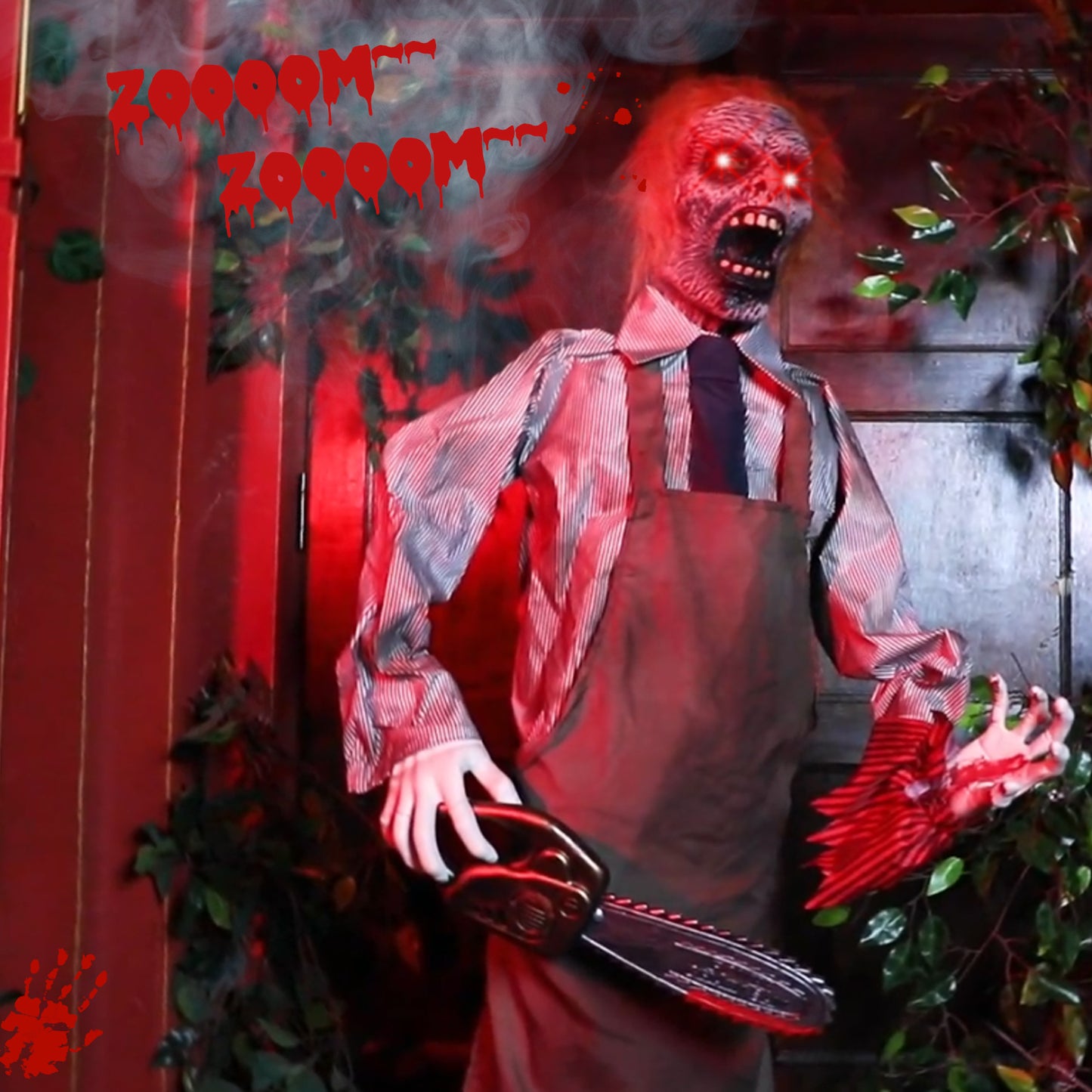 US Local 5.7ft Chainsaw Man Halloween Standing Decoration