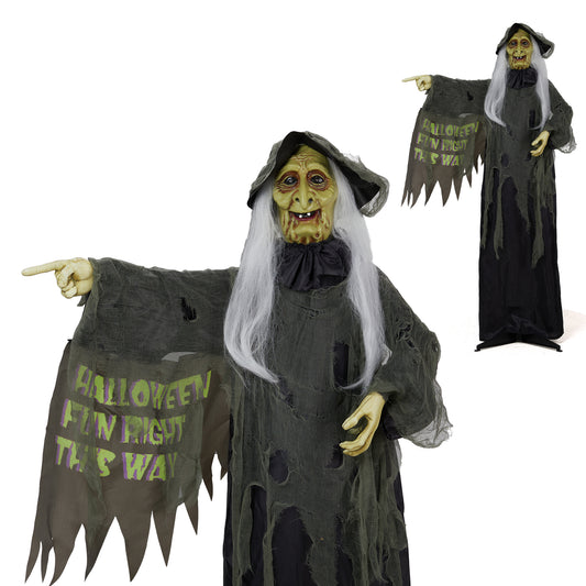 US Local 6ft Witch Halloween Standing Decoration
