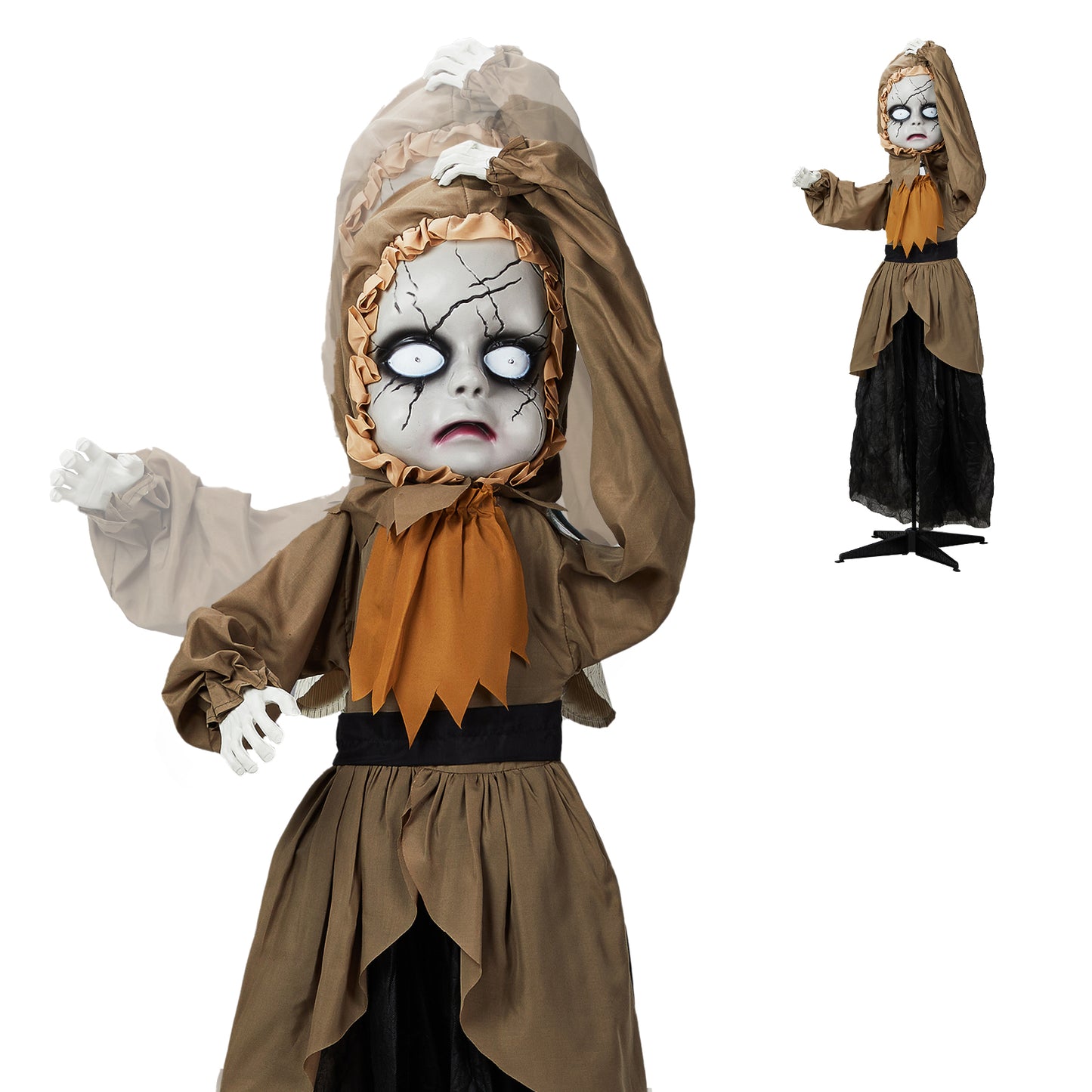 US Local 5.3ft Girl Halloween Standing Decoration