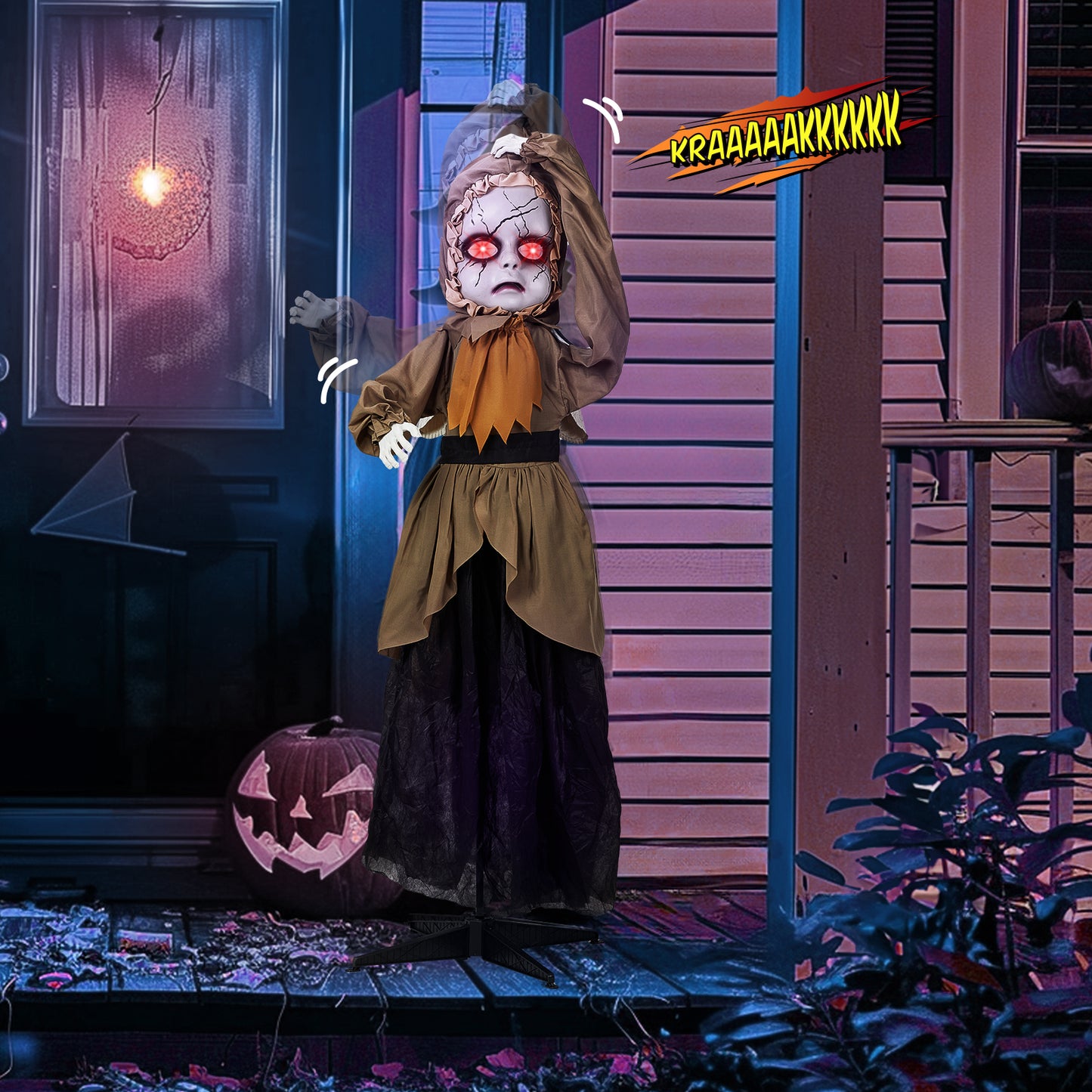 US Local 5.3ft Girl Halloween Standing Decoration