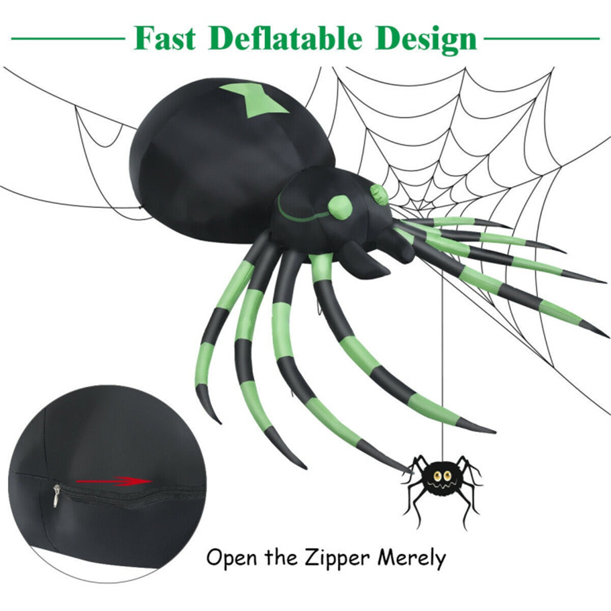 US Local 6 Feet Halloween Decorate Inflatable Spider
