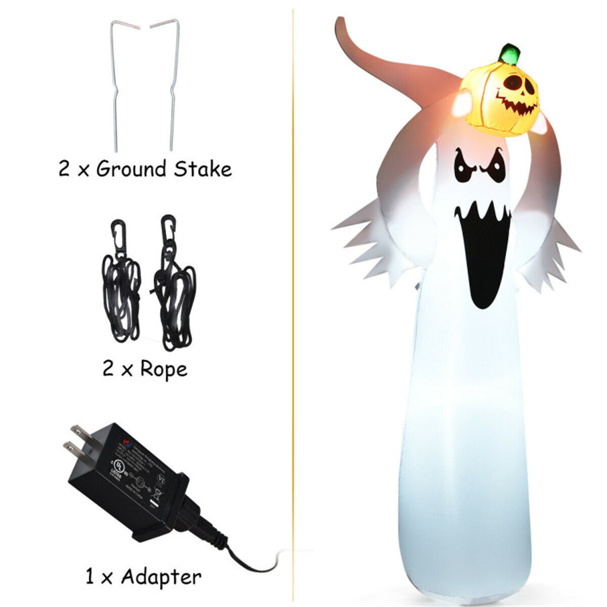 US Local 6-foot Halloween inflatable pumpkin decoration