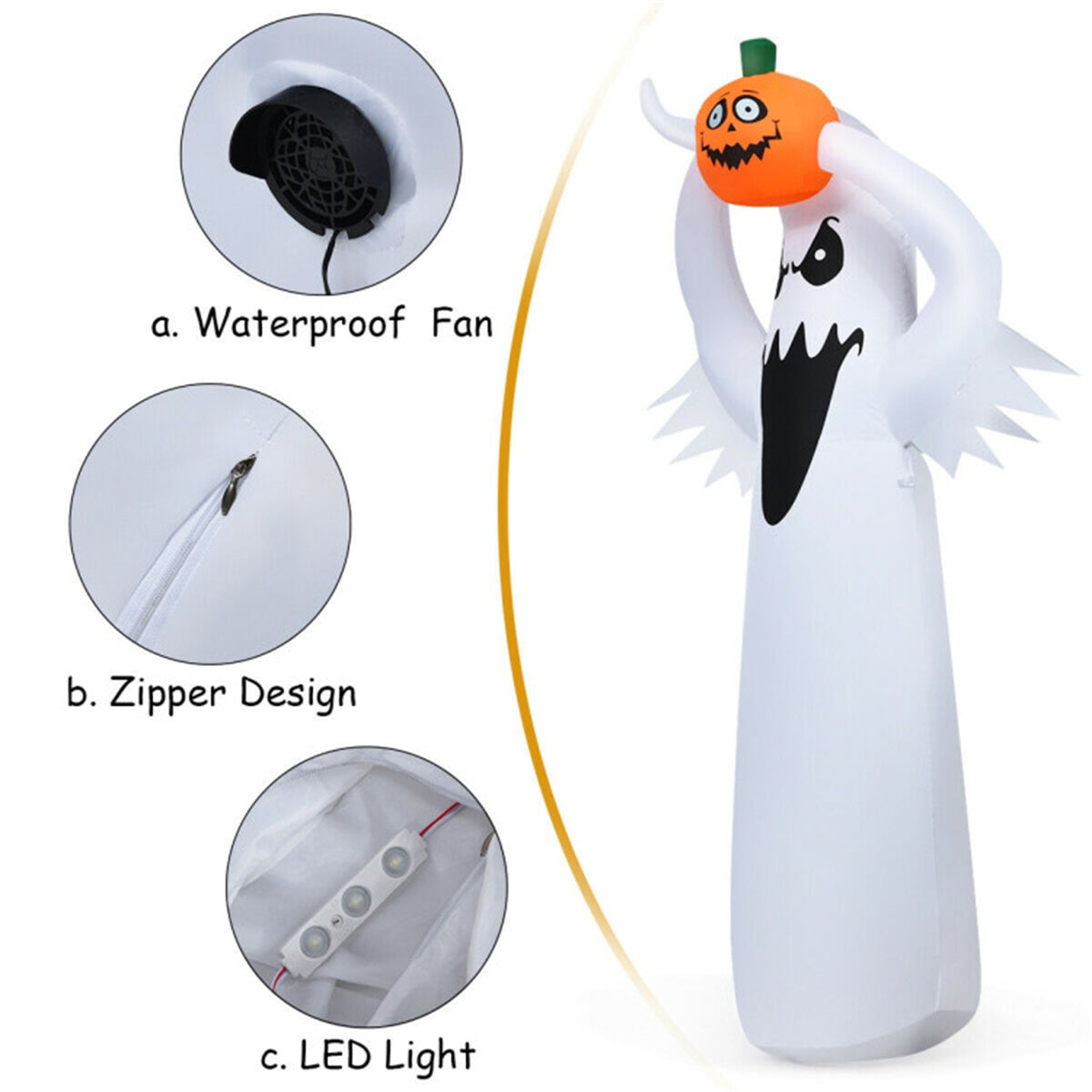 US Local 6-foot Halloween inflatable pumpkin decoration
