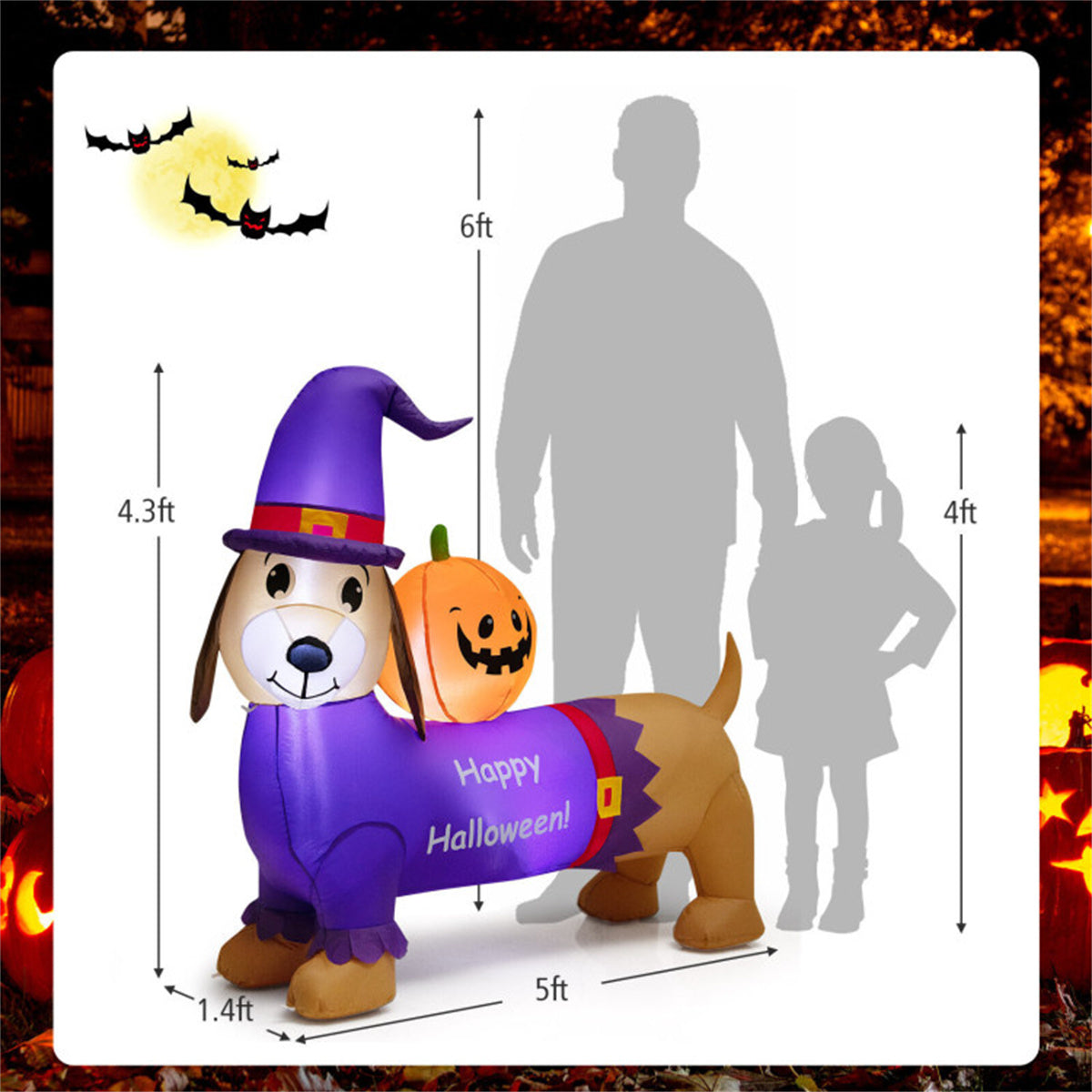 US Local 5 foot long inflatable Halloween decoration