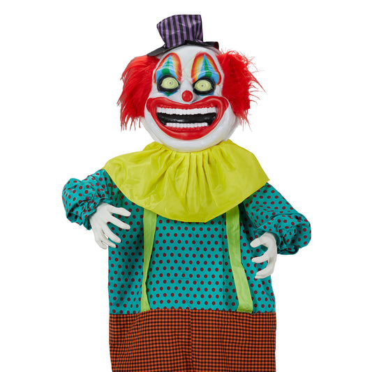 US Local 6ft Yellow Eyed Clown Outdoor Halloween Decorations
