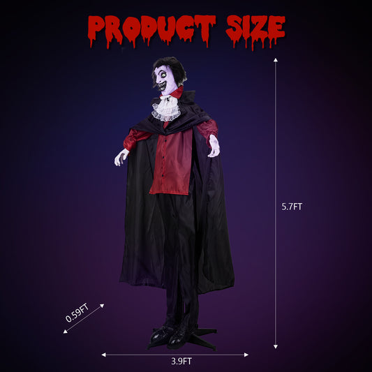 US Local 5.7ft Vampire Outdoor Halloween Decorations