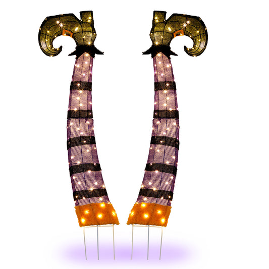 US Local 4ft 2D Witch legs Outdoor Halloween Decorations