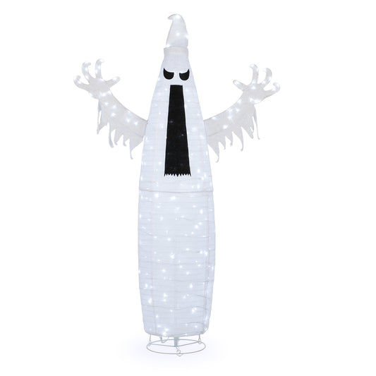 US Local 5.9ft Pop-up Ghost 160LED Lighted Outdoor Halloween Decorations