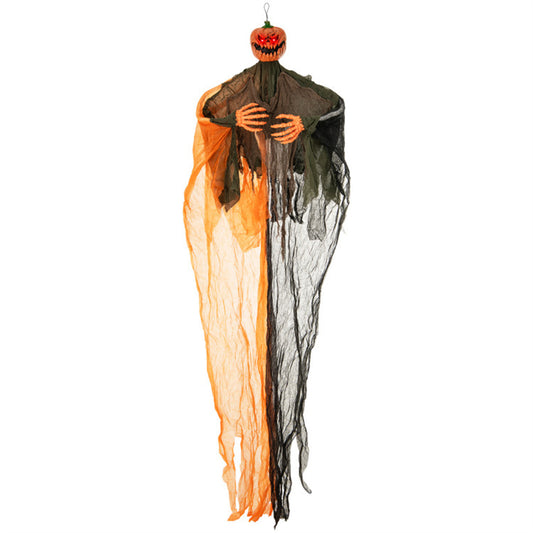 US Local 6 Feet Halloween Decoration Hanging Pumpkin Ghost Bendable Arms
