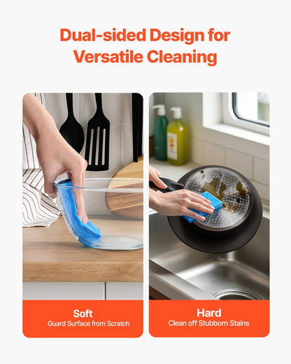 US Local 12 Pcs Sponges Durable Kitchen Sponges With Cellulose & Scrub Pad