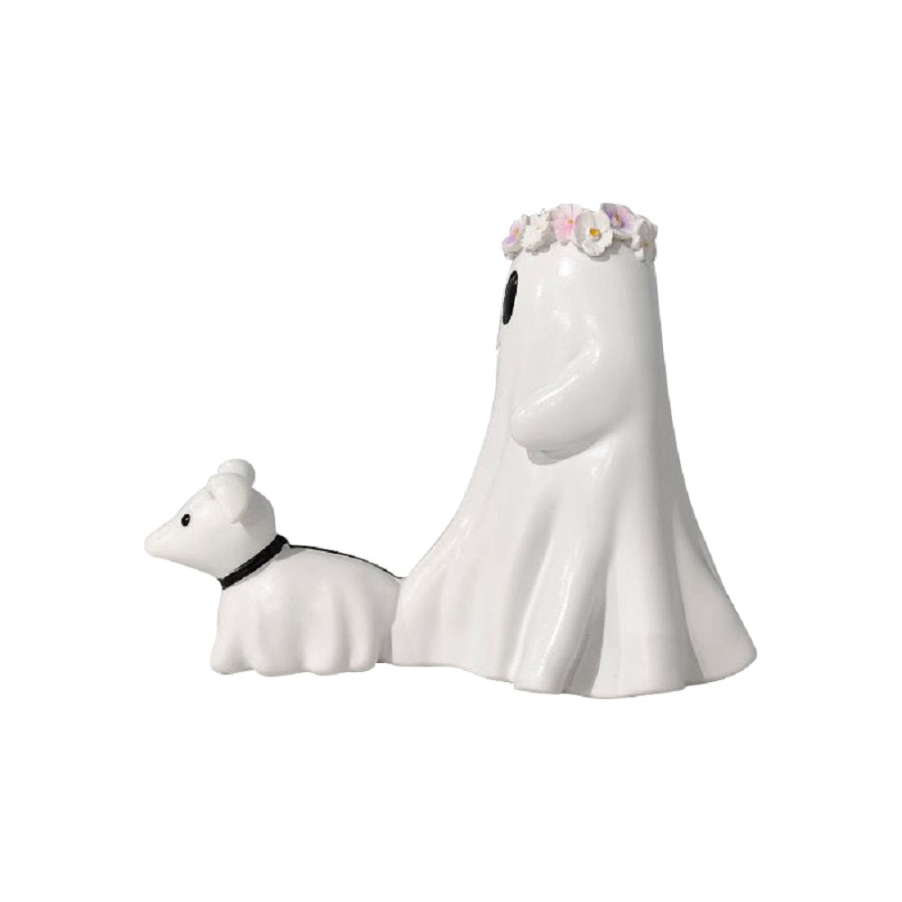 UK Local Funny Halloween Ghost Dog Ornament, Decor for Indoor Outdoor