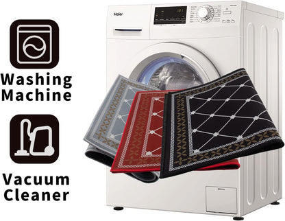 US Local Kitchen Rugs Washable Kitchen Mats for Floor Non Slip Kitchen Mats Set of 2 Absorbent Kitchen Runner, 19.7 X 31.5 In +19.7 X 47.2 In