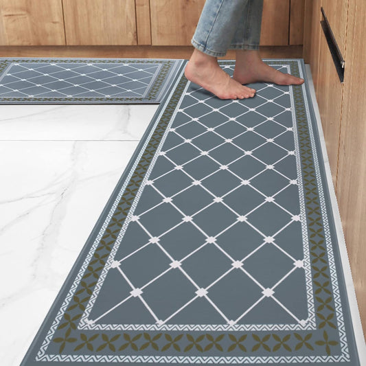 US Local Kitchen Rugs Washable Kitchen Mats for Floor Non Slip Kitchen Mats Set of 2 Absorbent Kitchen Runner, 19.7 X 31.5 In +19.7 X 47.2 In
