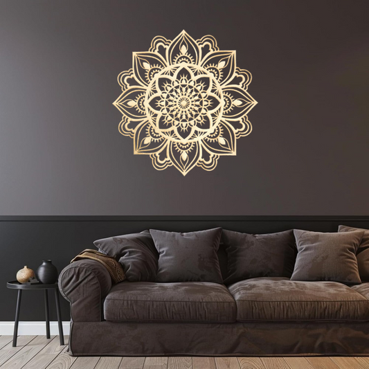 US Local 1 pc Stunning metal wall art. Moroccan-inspired decor. Moroccan wall artwork. Living room wall adornment. Indian-themed decor. Mandala wall art piece