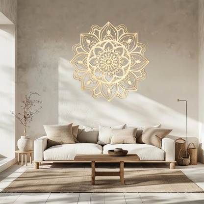 US Local 1 pc Stunning metal wall art. Moroccan-inspired decor. Moroccan wall artwork. Living room wall adornment. Indian-themed decor. Mandala wall art piece