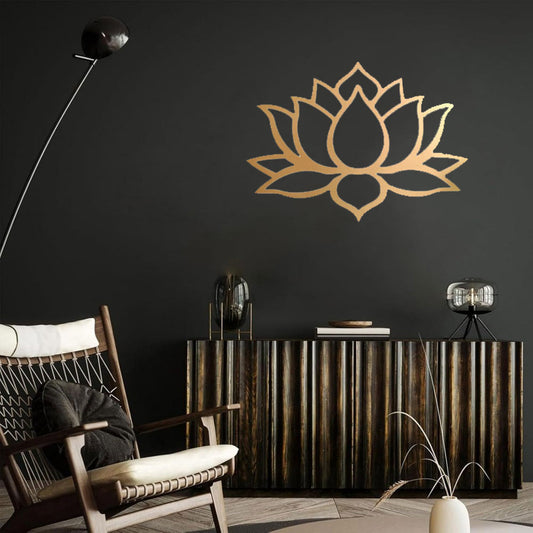 US Local Stunning Large Lotus Metal Wall Art ¨C Modern Living Room Decor & Fabulous Bridal Shower Gift.Wall Sculptures-