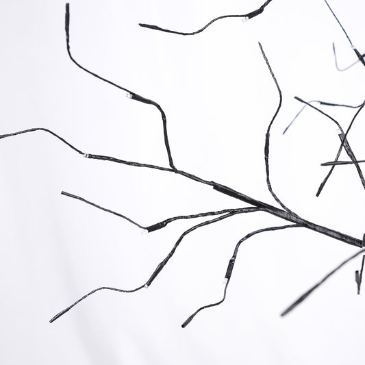 US Local 3 Pac Halloween Spooky Tree with Purple Lights, 4FT 5FT and 6FT, Lighted Black Tree for Halloween Decoration