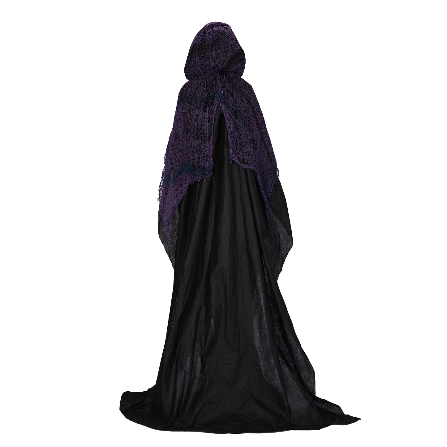 US Local 6ft Halloween Decorations Outdoor Life Size Animatronics Grim Reaper with Chain, Sound-Actived Party Decor with Creepy Sound , Scary Haunted House Props for Garden Yard Lawn