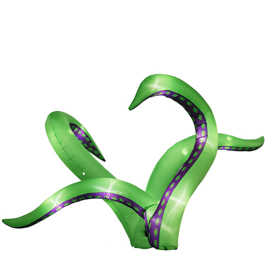 US Local 2 Pack Halloween Inflatable Octopus Tentacles Outdoor Decorations, Blow Up Hanging Decoration with Built-in LED Lights, Striking Window Decor for Halloween Party Outdoor Yard Garden Lawn D¡§|cor