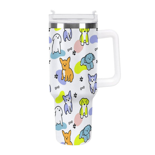 PHDT00350 POD US Local Tumbler 40 oz Large Capacity Car Cup Cute Dog