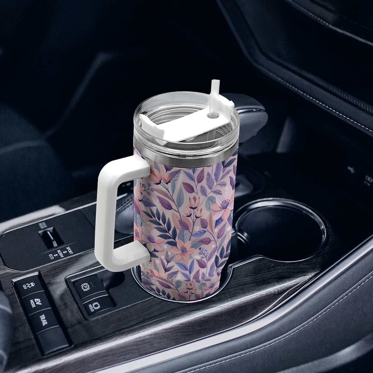 PHDT00108 POD US Local Tumbler 40 oz Large Capacity Car Cup Romance, Flowers