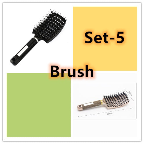 US Local Hairbrush Anti Klit Brushy Haarborstel Women Detangler Hair Brush Bristle Nylon Scalp Massage  Teaser Hair Brush Comb