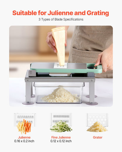 US Local Vegetable Chopper Mandoline Slicer All-in-1 Food Veggie Cutter 9 Blades