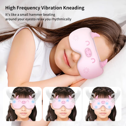 US Local Smart Foldable Kids Eye Massager Bluetooth Heat Vibration Relief For Screen Fatigue