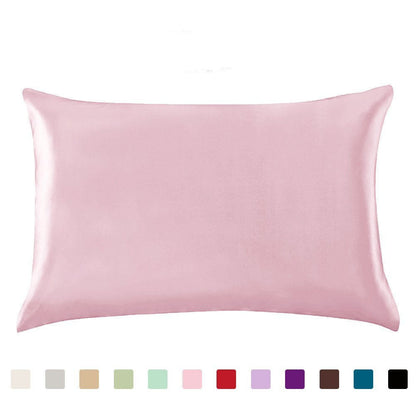 US Local Pillowcase Satin Solid Color Simulation Silk Single Pillowcase Ice Silk Pillowcase