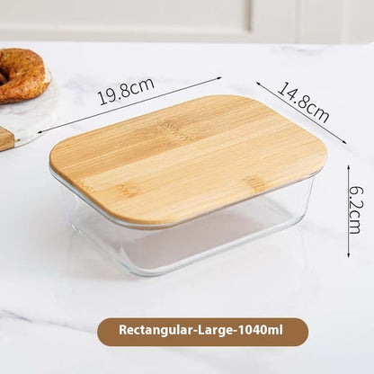 Round Glass Lunch Box Microwave Oven Heating Oven Special Use