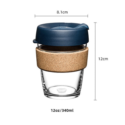 Coffee cup ins wind portable female water cup transparent glass